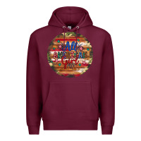 Burgundy all american girl Premium Hoodie - Artiststas