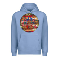 Colony Blue all american girl Premium Hoodie - Artiststas