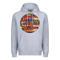 Heather Grey all american girl Premium Hoodie - Artiststas