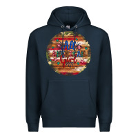Navy all american girl Premium Hoodie - Artiststas