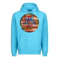 Ocean Blue all american girl Premium Hoodie - Artiststas