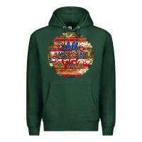 Sports Green all american girl Premium Hoodie - Artiststas