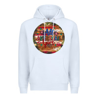White all american girl Premium Hoodie - Artiststas