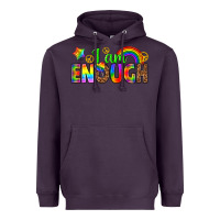 Plum i am enough Heavyweight Hoodie - texasbilliewilder