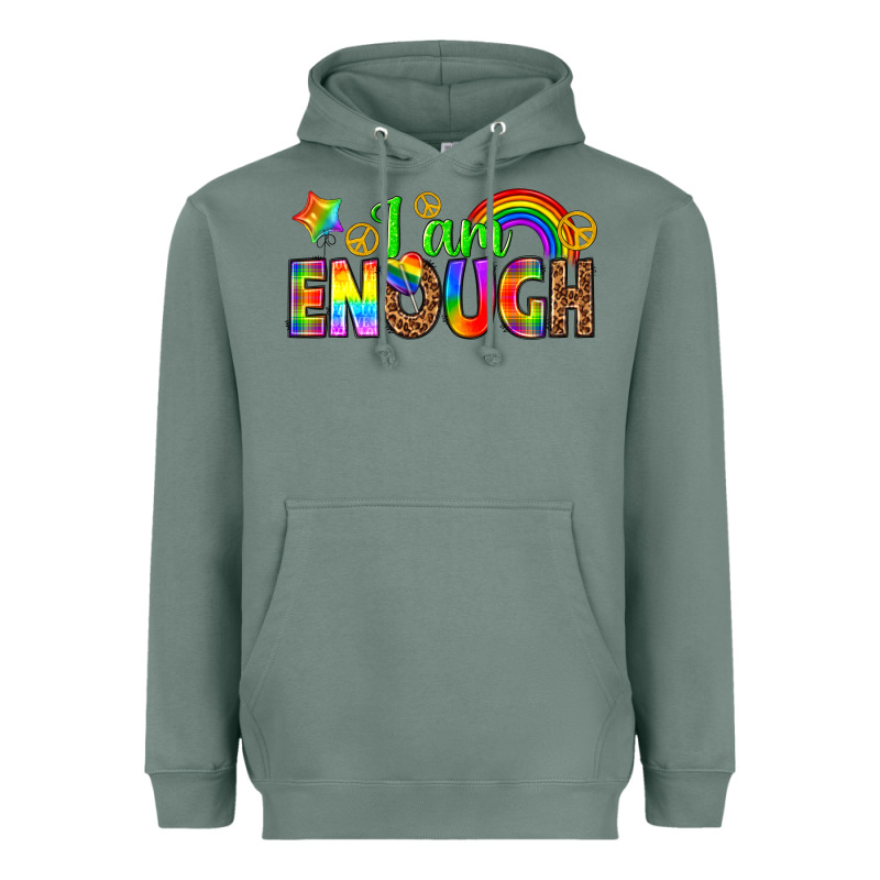 I Am Enough Heavyweight Hoodie by texasbilliewilder | Teevron