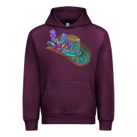Mauve Wine cowboy hat Urban Hoodie - AdoDesignShop