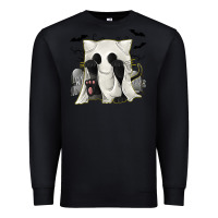 Black Ghost Cat Premium Sweatshirt - texasbilliewilder