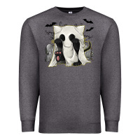 Charcoal Heather Ghost Cat Premium Sweatshirt - texasbilliewilder