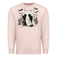 Pale Pink Ghost Cat Premium Sweatshirt - texasbilliewilder