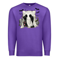 Purple Ghost Cat Premium Sweatshirt - texasbilliewilder