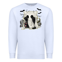 White Ghost Cat Premium Sweatshirt - texasbilliewilder