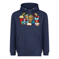 Navy teacher coffee cups Heavyweight Hoodie - Zillion Design Studio