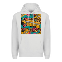 Dove Grey school bus and leopar seamless pattern Premium Hoodie - BundleAndBundleShop