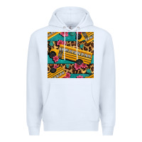 White school bus and leopar seamless pattern Premium Hoodie - BundleAndBundleShop