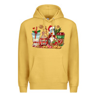 Antique Gold santa fuel coffee cups Premium Hoodie - AdoDesignShop