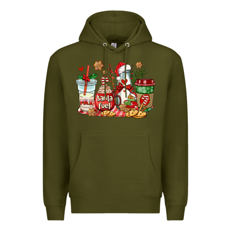 Santa Fuel Coffee Cups Premium Hoodie by AdoDesignShop | Teevron