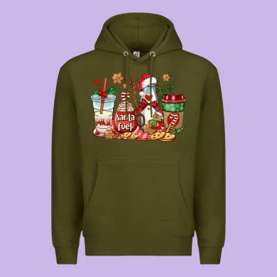 Santa Fuel Coffee Cups Premium Hoodie Designed By Adodesignshop