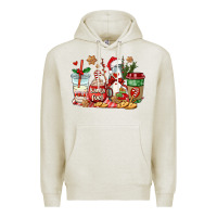 Oatmeal Heather santa fuel coffee cups Premium Hoodie - AdoDesignShop