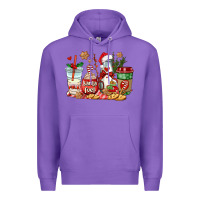 Purple santa fuel coffee cups Premium Hoodie - AdoDesignShop