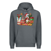 Rock santa fuel coffee cups Premium Hoodie - AdoDesignShop