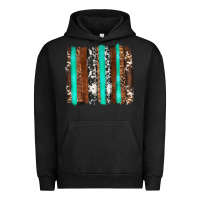 Pigment Black western cowhide wood and turquoise glitter brushstrokes Urban Hoodie - Artiststas