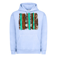 Pigment Grape Ice western cowhide wood and turquoise glitter brushstrokes Urban Hoodie - Artiststas