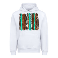 White western cowhide wood and turquoise glitter brushstrokes Urban Hoodie - Artiststas
