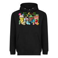 Black summer teacher coffee cups Heavyweight Hoodie - Zillion Design Studio