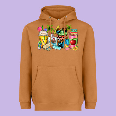 Summer Teacher Coffee Cups Heavyweight Hoodie Designed By Zillion Design Studio