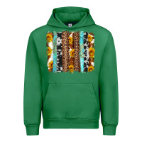 Emerald western cowhide leopard turquoise brushstrokes Urban Hoodie - Artiststas