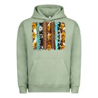 Pigment Oil Green western cowhide leopard turquoise brushstrokes Urban Hoodie - Artiststas