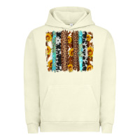 Pigment Pistachio western cowhide leopard turquoise brushstrokes Urban Hoodie - Artiststas