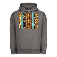 Pigment Tornado western cowhide leopard turquoise brushstrokes Urban Hoodie - Artiststas