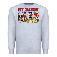 Heather Grey my daddy is my hero dispatcher Premium Sweatshirt - Zillion Design Studio