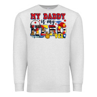 Oatmeal Heather my daddy is my hero dispatcher Premium Sweatshirt - Zillion Design Studio