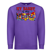 Purple my daddy is my hero dispatcher Premium Sweatshirt - Zillion Design Studio