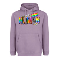 Lavender human with daisies Heavyweight Hoodie - texasbilliewilder