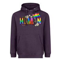 Plum human with daisies Heavyweight Hoodie - texasbilliewilder