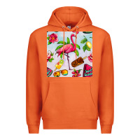 Carrot sweet summer flamingo seamless pattern Premium Hoodie - BundleAndBundleShop