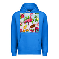 True Royal sweet summer flamingo seamless pattern Premium Hoodie - BundleAndBundleShop