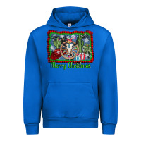 Cobalt merry christmas western bull skull Urban Hoodie - AdoDesignShop