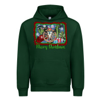 Forest Green merry christmas western bull skull Urban Hoodie - AdoDesignShop