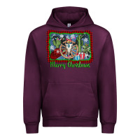 Mauve Wine merry christmas western bull skull Urban Hoodie - AdoDesignShop