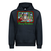 Navy merry christmas western bull skull Urban Hoodie - AdoDesignShop