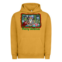 Pigment Peanut Butter merry christmas western bull skull Urban Hoodie - AdoDesignShop