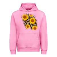 Fuchsia Pink leopard sunflower patch Urban Hoodie - AdoDesignShop