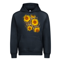 Navy leopard sunflower patch Urban Hoodie - AdoDesignShop