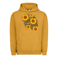 Leopard Sunflower Patch Urban Hoodie | Teevron