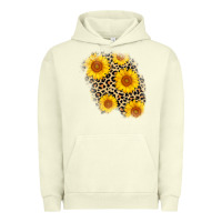Pigment Pistachio leopard sunflower patch Urban Hoodie - AdoDesignShop