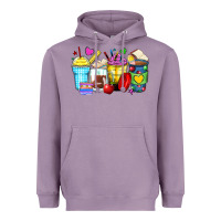 Lavender school coffee cups Heavyweight Hoodie - Zillion Design Studio